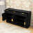 Sleek Wood Sideboard Buffet Cabinet with Adjustable Shelf, 3 Drawers, 4 Doors and Open Storage-1618603794