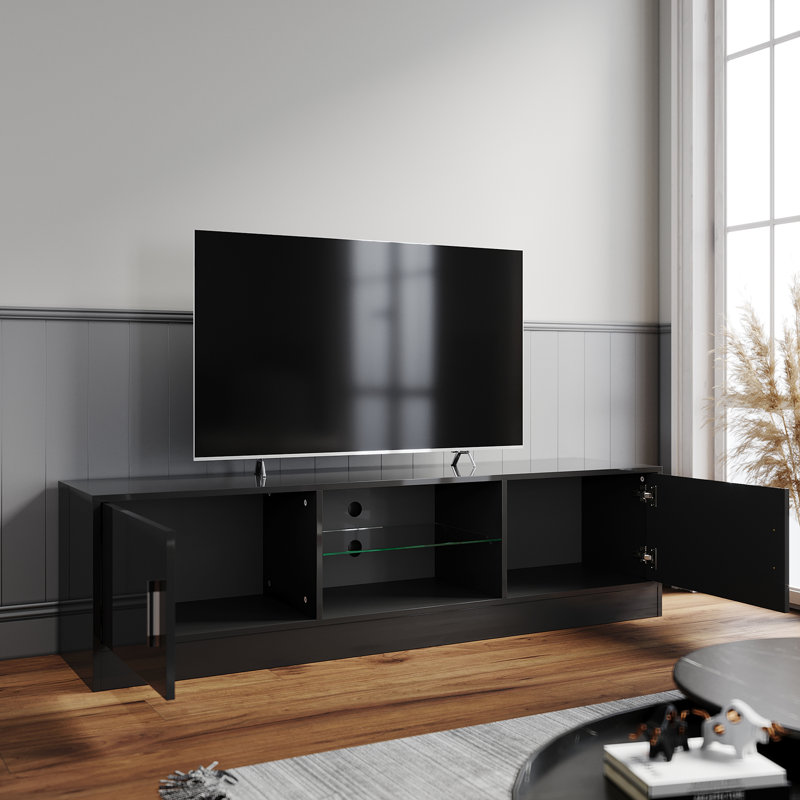 Danyluk TV Stand for TVs up to 60", Black