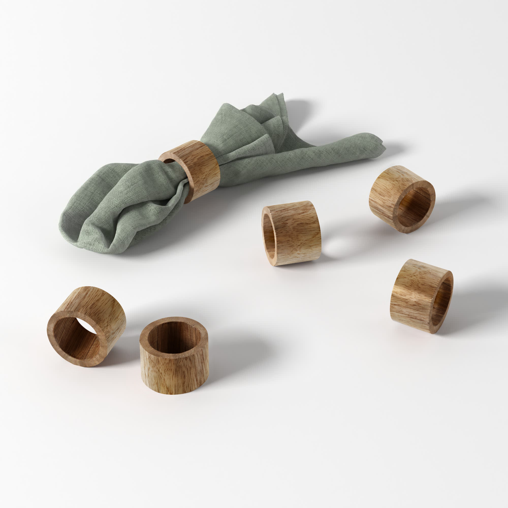 Wood Band Napkin Ring, Tan