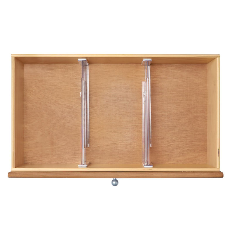 Clear Adjustable Plastic Drawer Organizer Set, 20.75 Inches