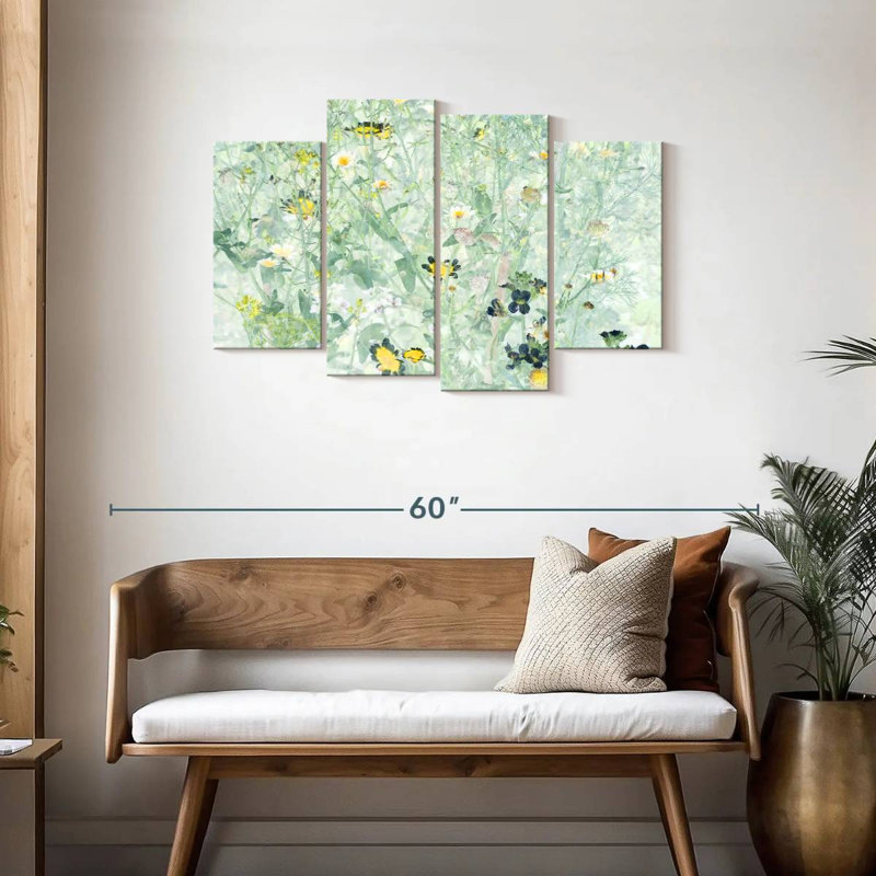 Harnek fleurs délicates II, H 27 po x l 43 po