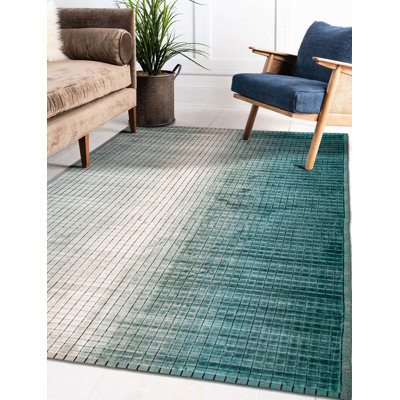 Tapis turquoise Elysian 6 pi 7 po x 9 pi 3 po