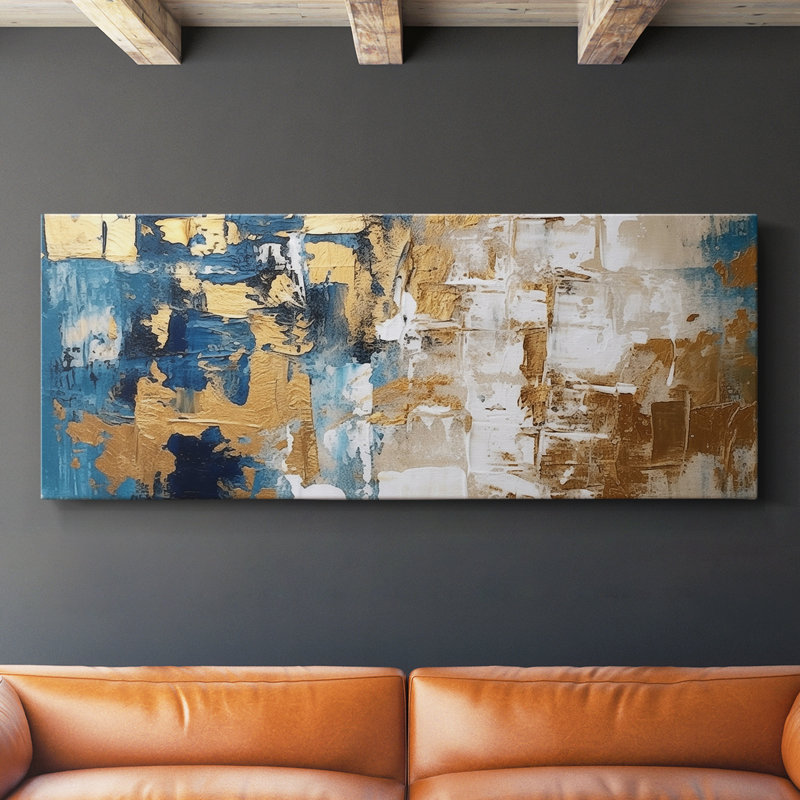 Toile tendue avec châssis 10 "Abstract Series # Cxxviii", H 12 po x l 30 po