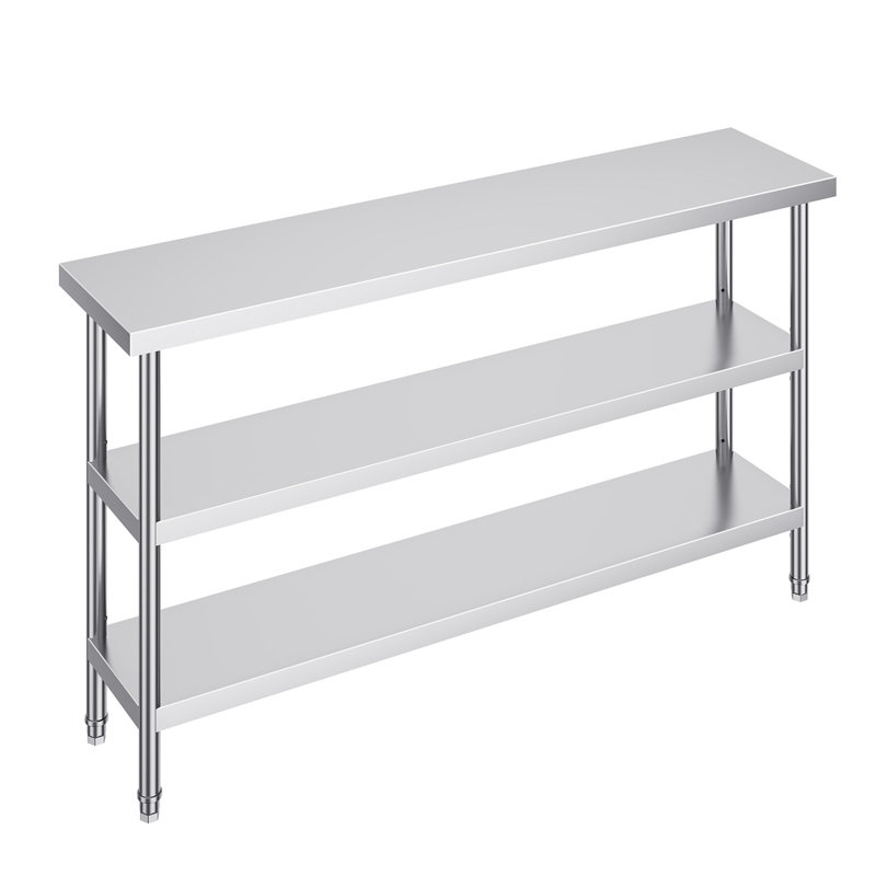 Table de préparation en acier inoxydable