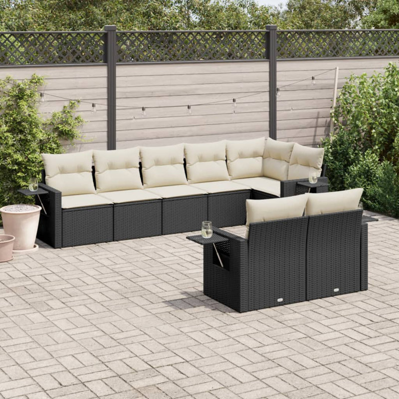 Vidaxl Patio Sofa Set Black