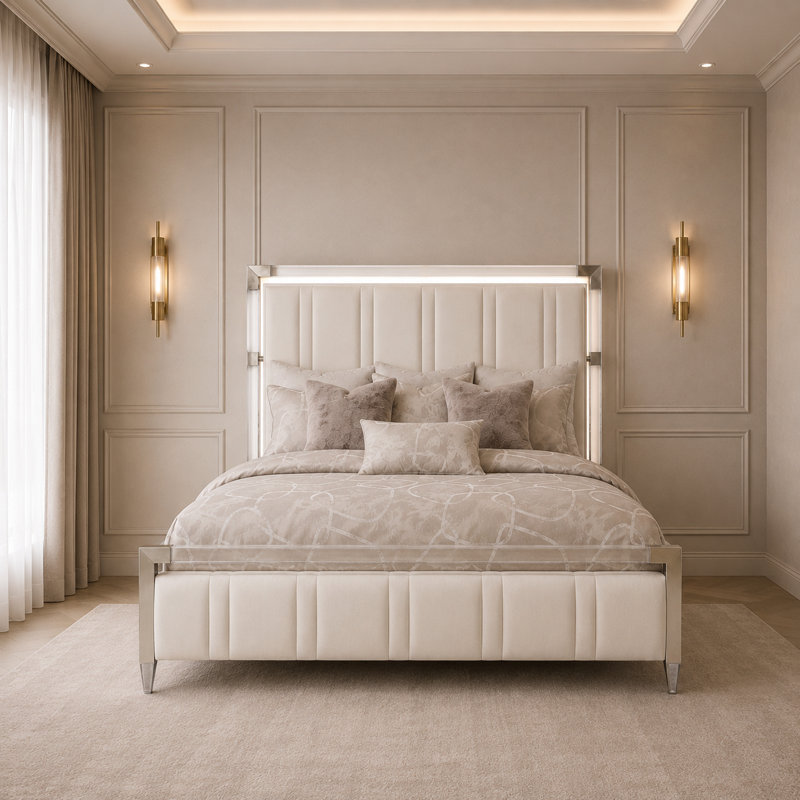 Penthouse Upholstered Bed, Queen