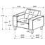 Fauteuil d'appoint capitonné en tissu-2062207532
