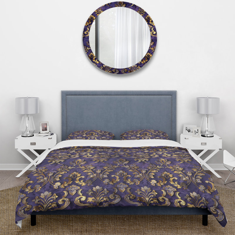 Ensemble de housse de couette Traditional, Housse de couette pour grand lit et 2 taies décor