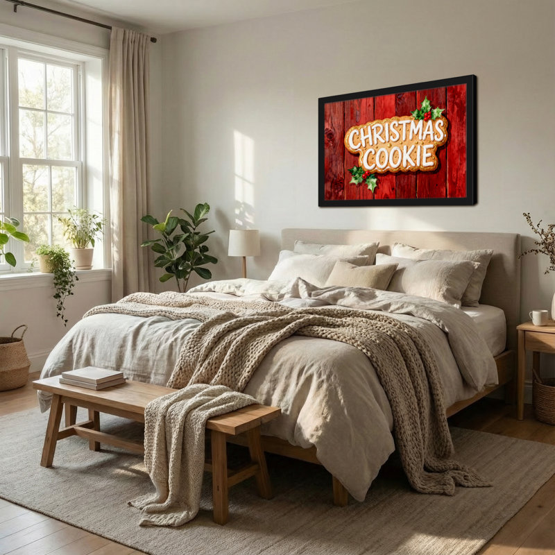 Plaque de Noël avec houx