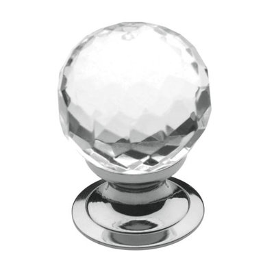 Crystal 1.19" Diameter Round Knob