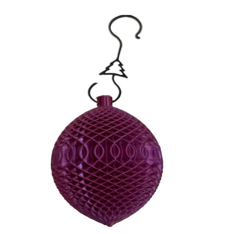 Ornements en forme d'oeufs imprimés en 3D, Mauve, H 3 po x l 1,75 po x P 6 po