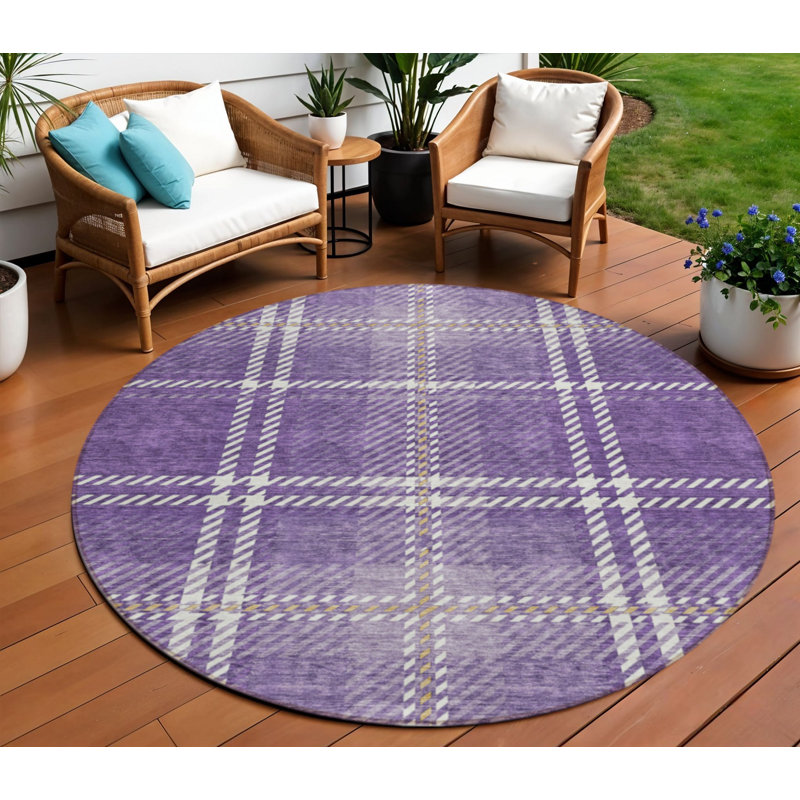 Tapis d'intérieur lavable rond 8 pi