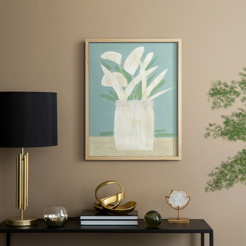 Muted Spring Arrangement IV Framed Print - Solid Wood, 15" H x 12" W