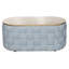 Table basse bleu sarcelle clair avec base à tricoter