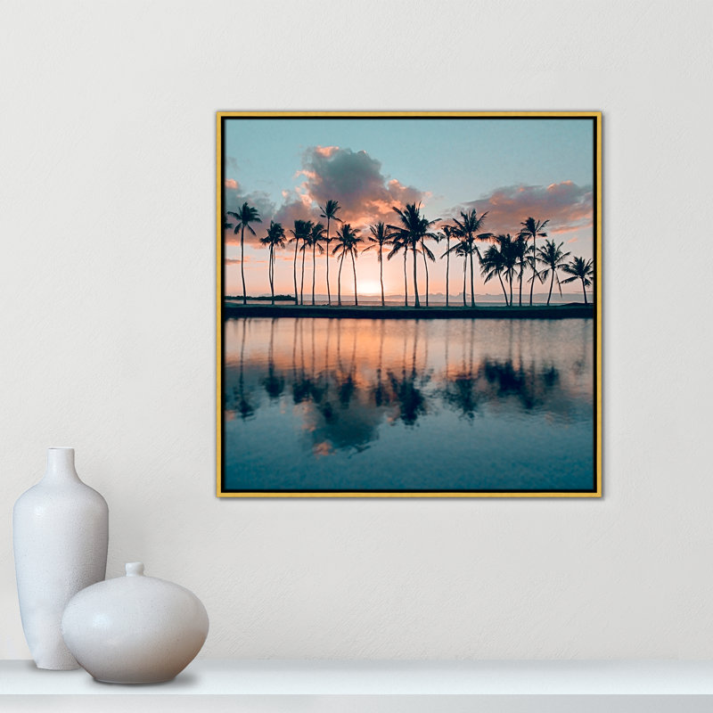 «Big Island Palms» par Danita Delimont, H 31,5 po x l 31,5 po x P 2 po, Or
