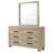 Oakglen 6-Drawer Dresser with Square Mirror and Bronze-Finish Handles, Weathered Oak