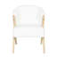 Chaise d'appoint moderne avec revêtement blanc