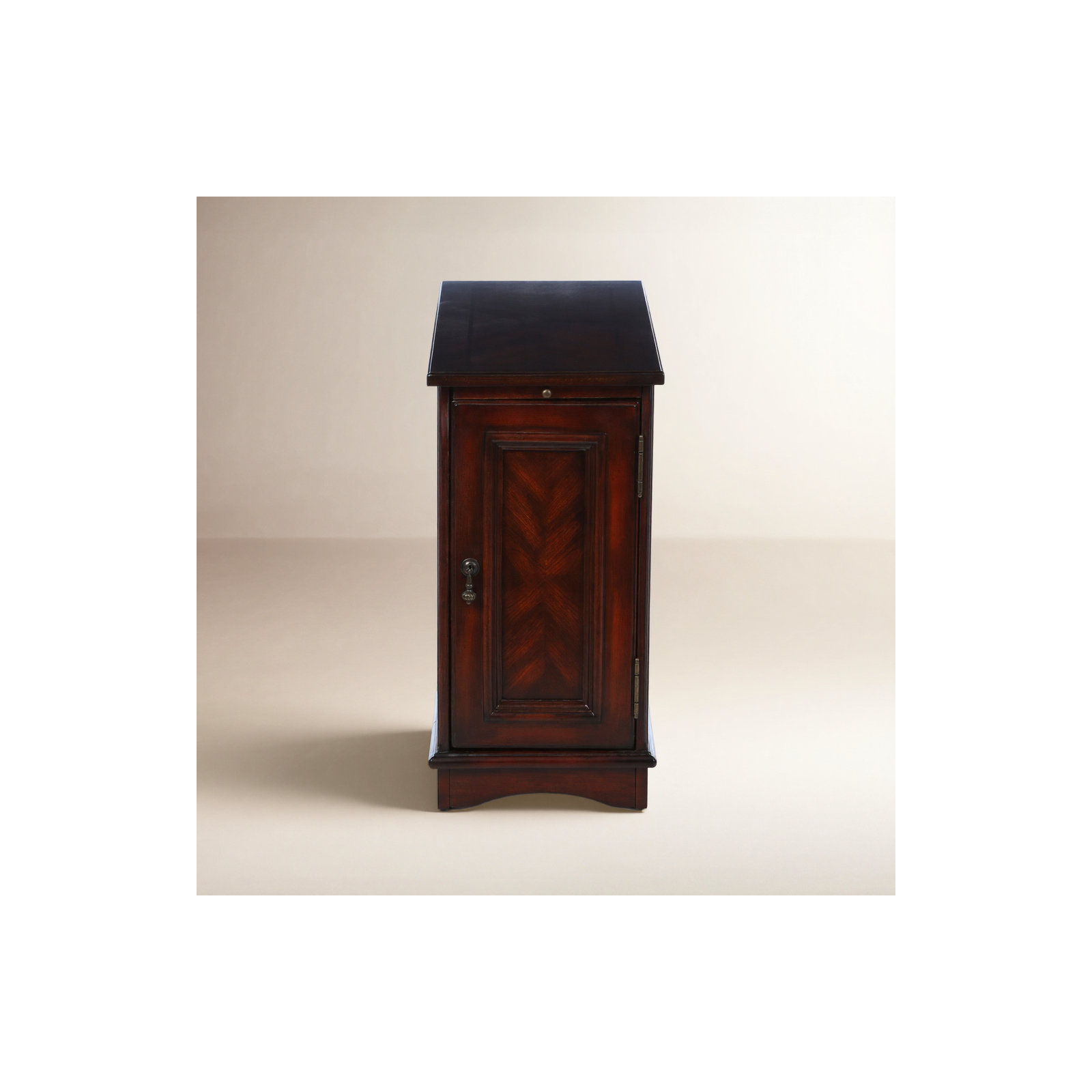 Midland Solid and Manufactured Wood Cabinet End Table , Plantation Cherry
