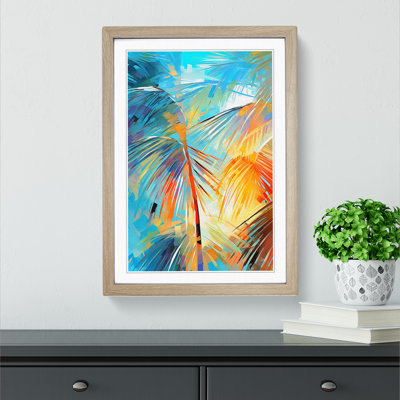 Palm Tree 1 Piece Single Picture Frame Wall Art