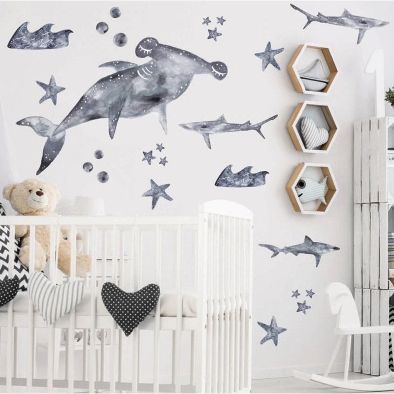 Adhésif décoratif gros requins