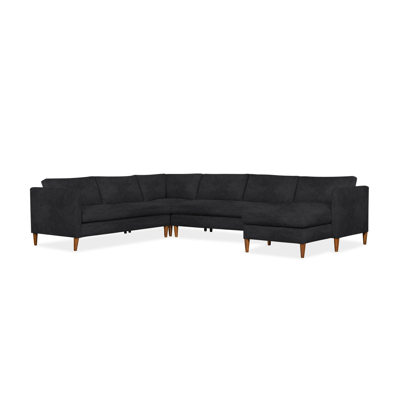 Clifford Chaise Sectional, Nomad Eggshell Crypton® Chenille, Right Hand Facing