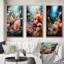 «Aquariums Enchanted Waters Pointillism», 3 pièces-613789132-613789104