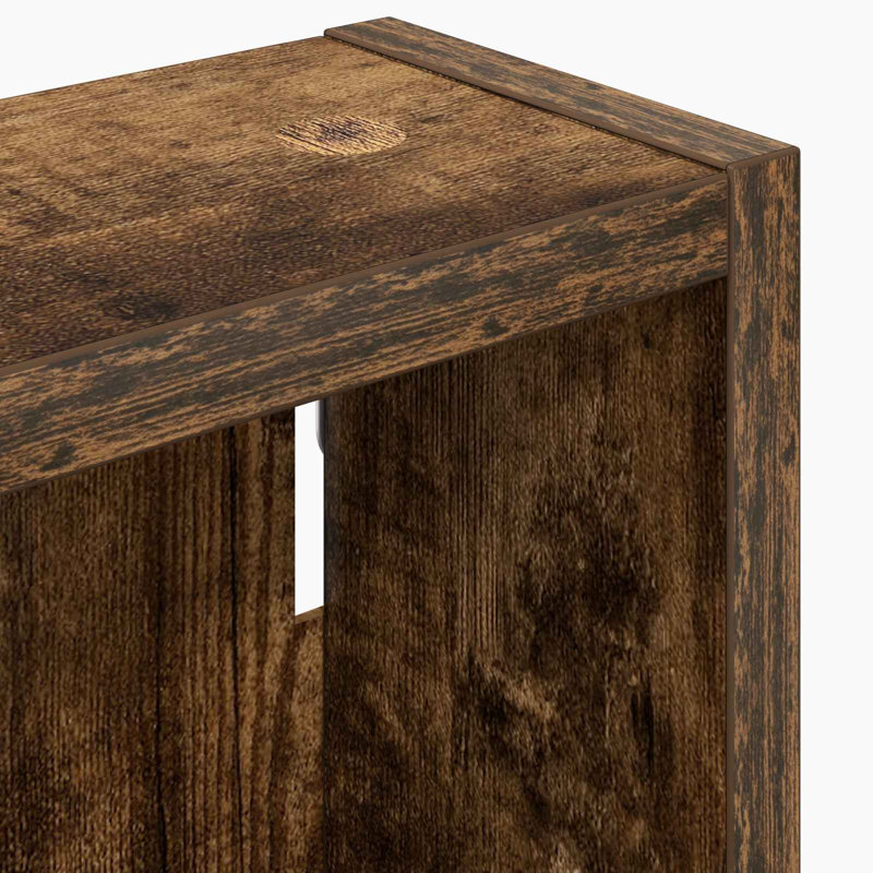 Wall Mounted Required Bathroom Cabinet, 50cm H x 20cm W x 10cm D, Smoked Oak