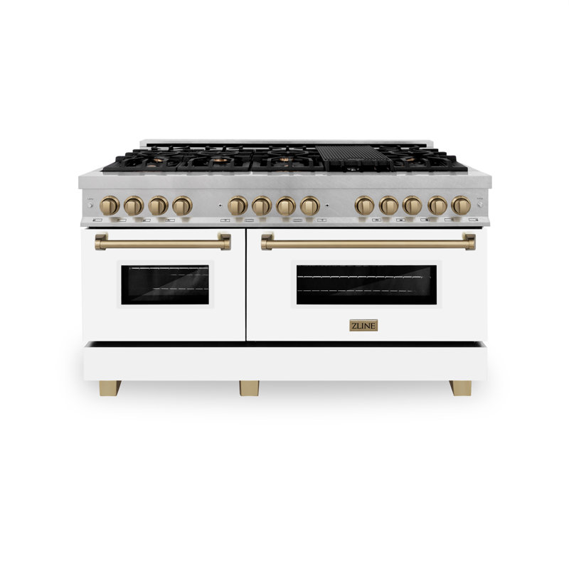 ZLINE Autograph 60" Legacy Dual Fuel Range, Champagne Bronze