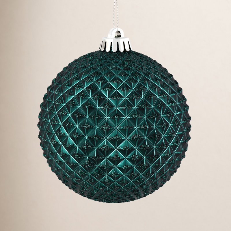 Ornement boule Durian Glitter, Bleu mer
