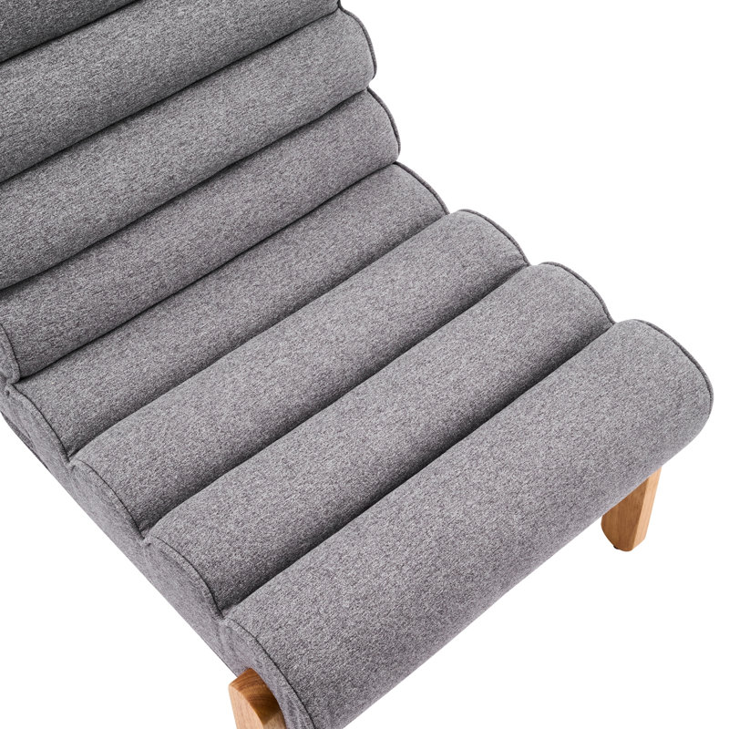Chaise d'appoint avec structure en bois robuste, Dark Gray,Natural
