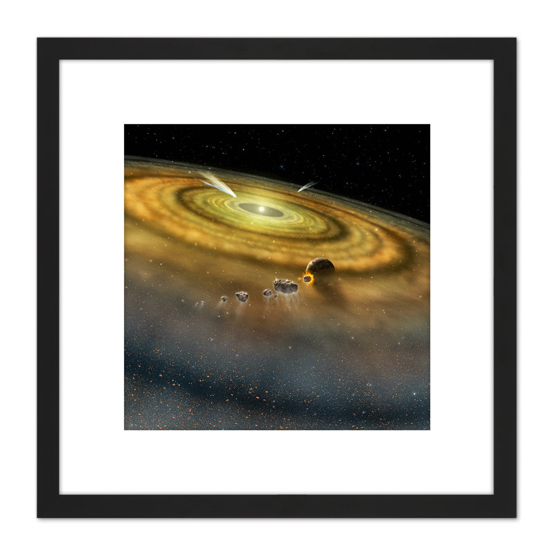 Space NASA Comets Around Star Beta Pictoris Illustration - Single Picture Frame Print