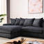 Canapé modulaire surdimensionné deux pièces pour le salon Luxe, canapé en L de 102,4 po avec méridienne, revêtu de tissu velours côtelé-1313999400-1313999406