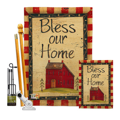 Double Sided 40'' H x 28'' W Polyester Flag Set