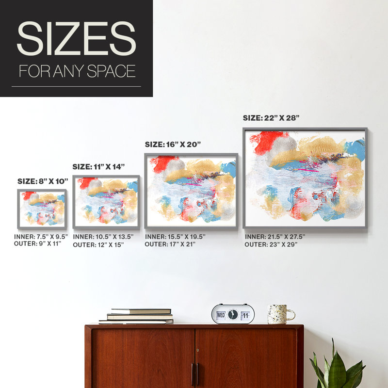 Whitewash Sunset I -Framed Print - Restickable