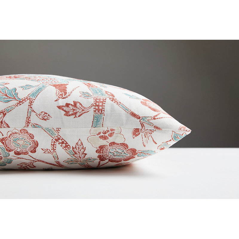 Pacifica Square Pillow Cover & Insert, Coral Spice