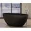 Baignoire autoportante en résine de trempage avec trop-plein et drain 59 po x 29,5 po Badeloft BW-04-L-MBLK-71526156