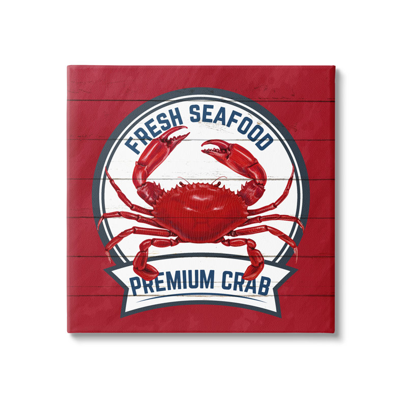 «Highland Dunes», art mural sur toile crabe et fruits de mer par Kim Allen, H 24 po x l 24 po x P 1,5 po