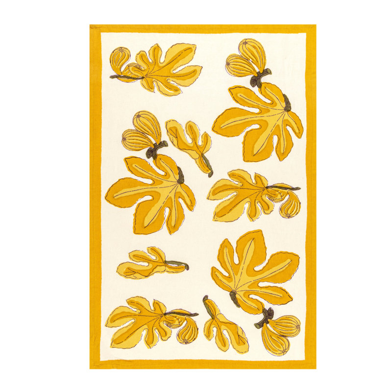 Fig Floral Tea Towel, Citrine