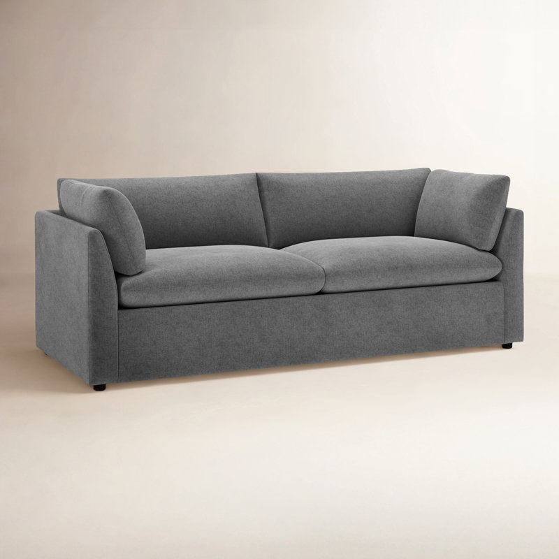 Canapé rembourré 86 po Kallie, Lin texturé gris anthracite Zuma