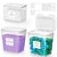 Paquet de 3 ensembles de porte-serviettes à linge de 0,72 gallons et ensembles de porte-draps 0,5 gallons, couvercles à pression, rangement et rangement pour perles d'appoint