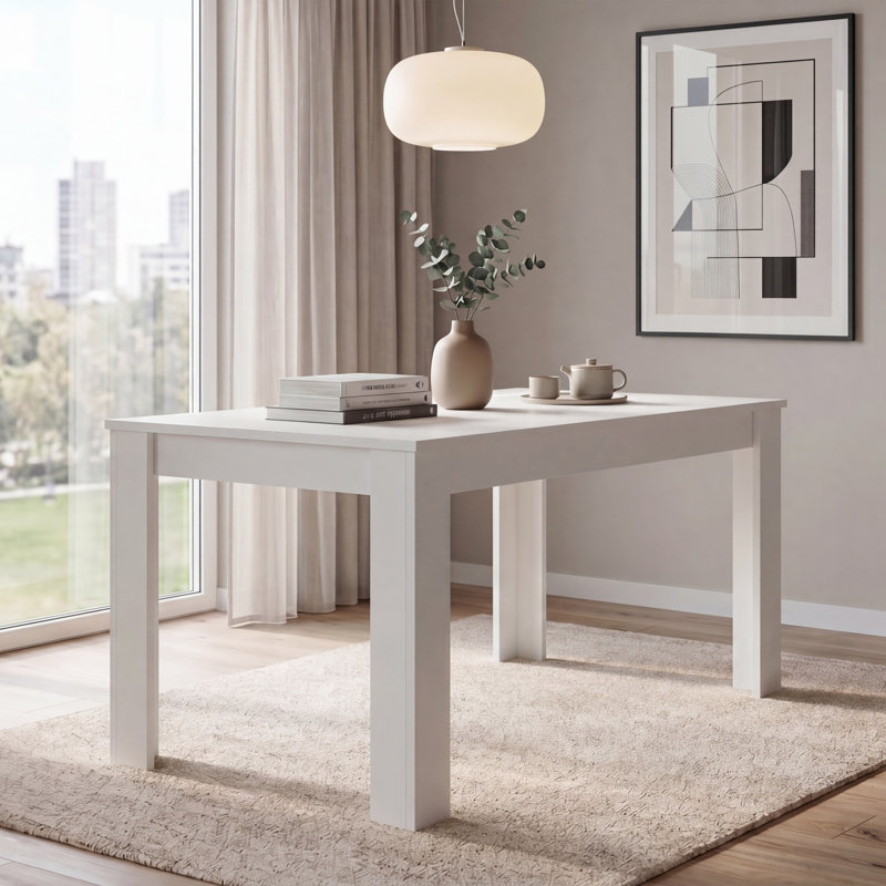 Iriemi Dining Table, 74cm H x 150cm L x 90cm W, White