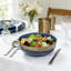 Service de table 12 pièces en grès bleu, service pour 4