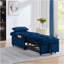 Canapé-lit simple multifonctionnel 4 en 1 avec rangement Pocke, canapé-lit simple capitonné avec dossier et coussins réglables, méridienne convertible, bleu marine-580002430