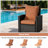 20" x 22"  Foldable Outdoor Dining Chair Cushion with Strap  (Set of 2) -  Water Resistant Design-1510784455