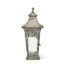 Windsor Lantern, Small, Gray, 22.8" H x 7.9" W x 7.9" D
