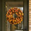 Couronne d'automne pour porte d'entrée – Couronne de Thanksgiving de 50 cm avec feuilles d'érable, décoration artificielle pour porte sur le thème des récoltes d'automne
