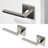 Quadra Single Dummy Door Lever Modern Concealed Design Non-Turning for (Closet, Pantry or Hallway) – Sleek Minimalist Style in Brushed Nickel-114645791