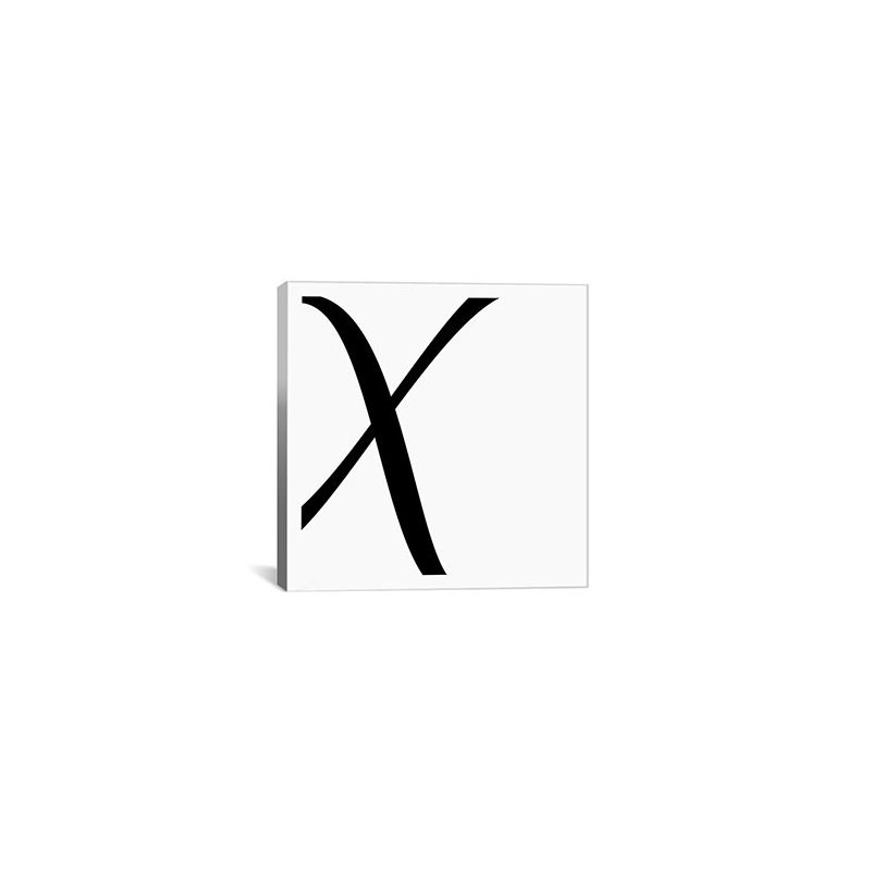 Art textuel sur toile, H 12 po x l 12 po x P 0,75 po, X