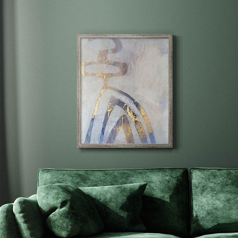 Toile encadrée de qualité supérieure Linx III - prête à être accrochée, Argent patiné, H 24 po x l 20 po