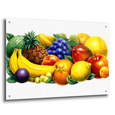 Red Barrel Studio® «Fruit» par Harro Maass, art mural en verre acrylique